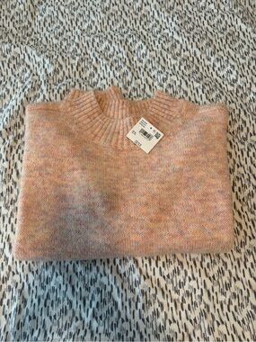 American Eagle Pink Heathered Crewneck Sweater